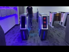 सिनेमा में लाइट के साथ टिकट प्रबंधन प्रणाली के साथ 2 लेन फ्लैप बैरियर टर्नस्टाइल