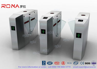 खरीदें Outdoor / Indoor Flap Barrier Gate Entrance Turnstiles Removable HID 13.56mhz RFID Reader online manufacture