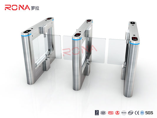 पैदल यात्री पहुँच नियंत्रण सुरक्षा शीश / ऐक्रेलिक हाथ के साथ स्विंग गेट टर्नस्टाइल