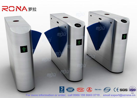 Indoor / Outdoor Flap Barrier Turnstile Waist Height Turnstile Sliding High Speed