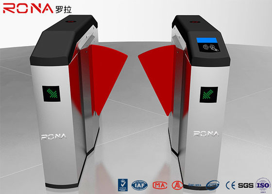 रेड सॉफ़्ट फ्लैप बैरियर गेट एक्सेस कंट्रोल टर्नस्टाइल सिंगल / द्वि - दिशात्मक