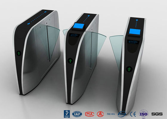 फास्ट स्पीड फ्लैप बैरियर गेट पूर्ण स्वचालित डीसी 24 वी ब्रश मोटर 1 साल की वारंटी